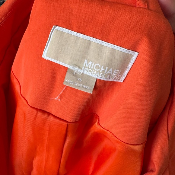 Michael Kors  Orange Belted Trench Coat - Picture 8 of 10